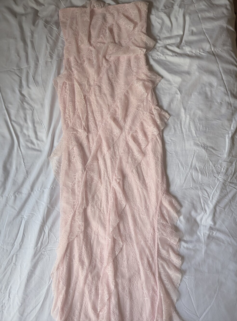 Women's Strapless Lace Nightgown - Blush Pink